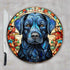 Labrador Black Glass Suncatcher Worktop Saver